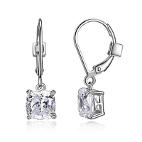 Pendants d'oreilles ELLE « Solitaire » en argent sterling et oxyde de zirconium cubique