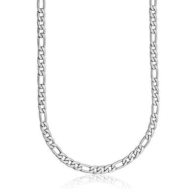 STEELX Stainless Steel 6mm Figaro Chain Necklace 20"