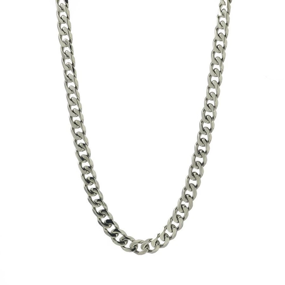 STEELX Stainless Steel 10mm Curb Chain Necklace 24"