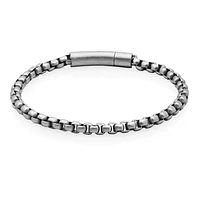 Bracelet « Steelx » en acier inoxydable 5 mm mat avec chaîne à maille vénitienne de 8,5 po