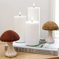 Deluxe Indoor LED Candle - 3x6", White
