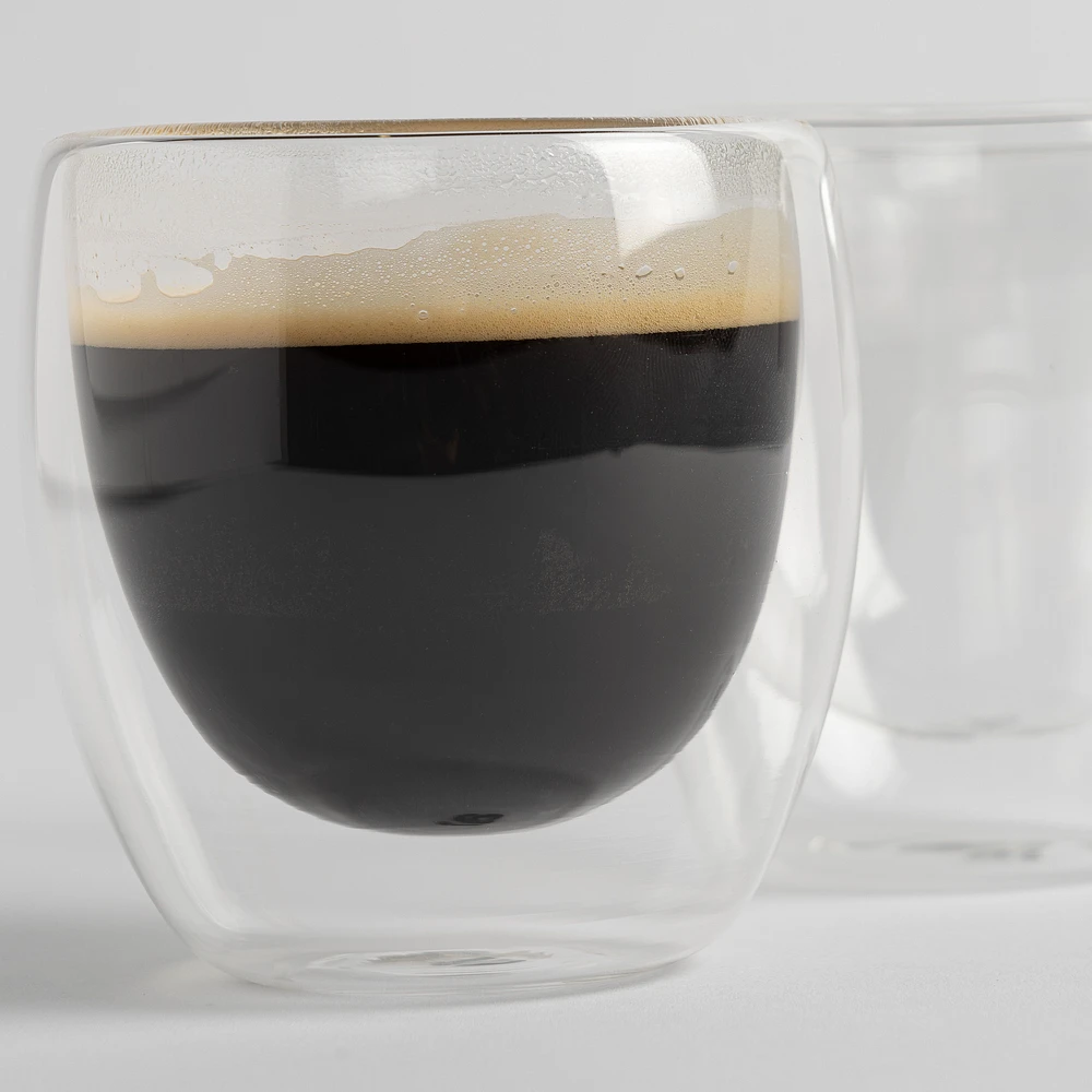 LC Studio Gusto Verres à café à double paroi, ensemble de 2 - 160 ml