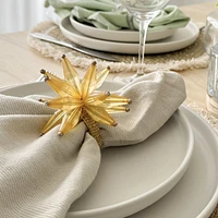 Starburst Bead Napkin Ring - Gold 