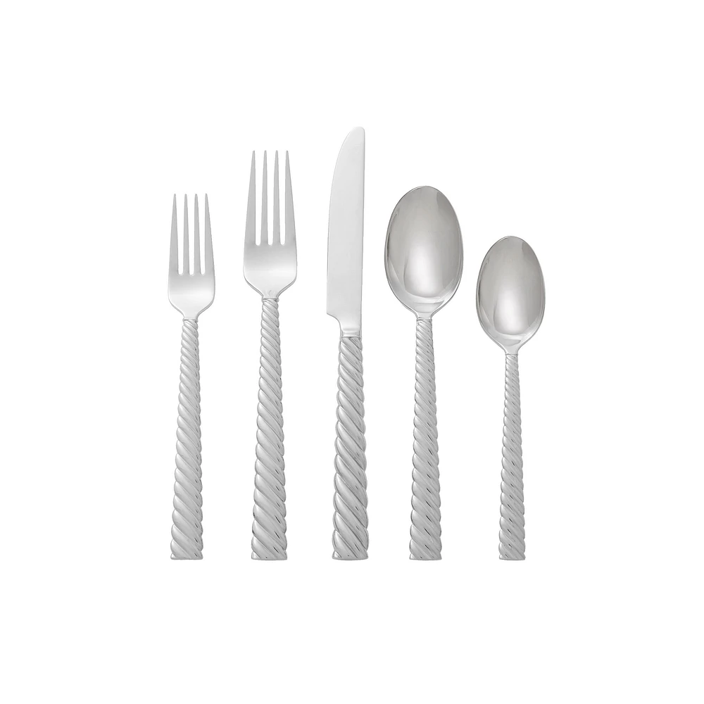 Michael Aram Twist Silver 5-Piece Flatware