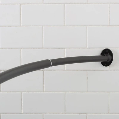 Black Curved Shower Curtain Rod