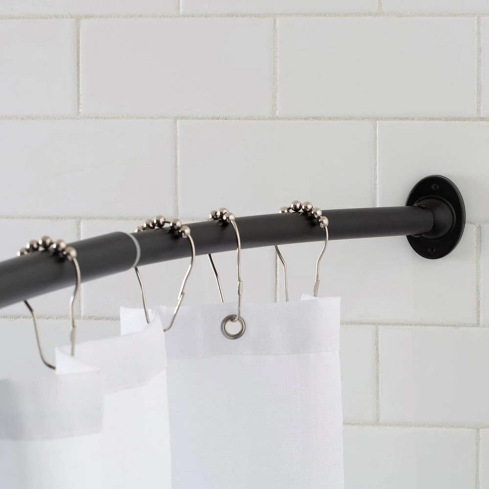 Black Curved Shower Curtain Rod