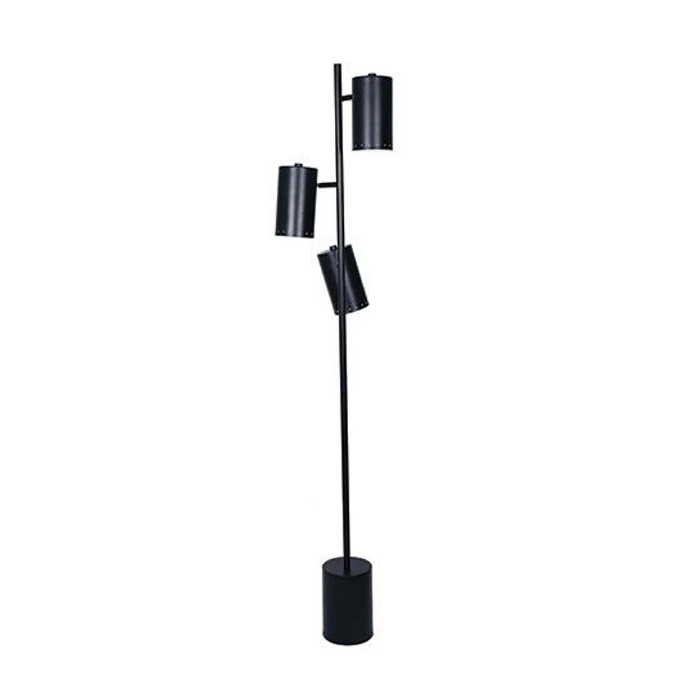 Studio 99 Matte Black Floor Lamp with 3 Lights