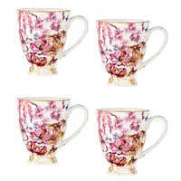 Maxwell & Williams Set of 4 Enchantment White Footed Mugs - 300ml