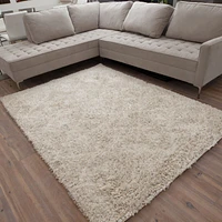 Tapis à poils longs Classic Tangier crème, gris 7'10" x 10'2