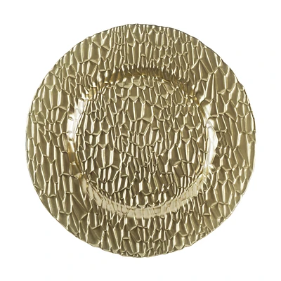 Elegance Set of 4 Frankford Gold Mirrored Charger Plates