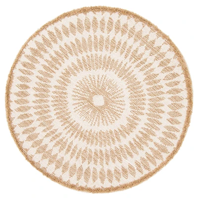 Manon Contemporary Round Taupe Area Rug