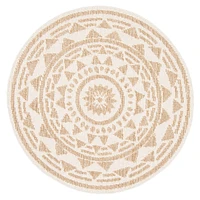 Finley tapis rond contemporain taupe