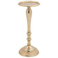 Elegance Antique Gold Pillar Candle Holder