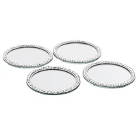 Elegance Set of 4 Brilliant Mirror Coasters 