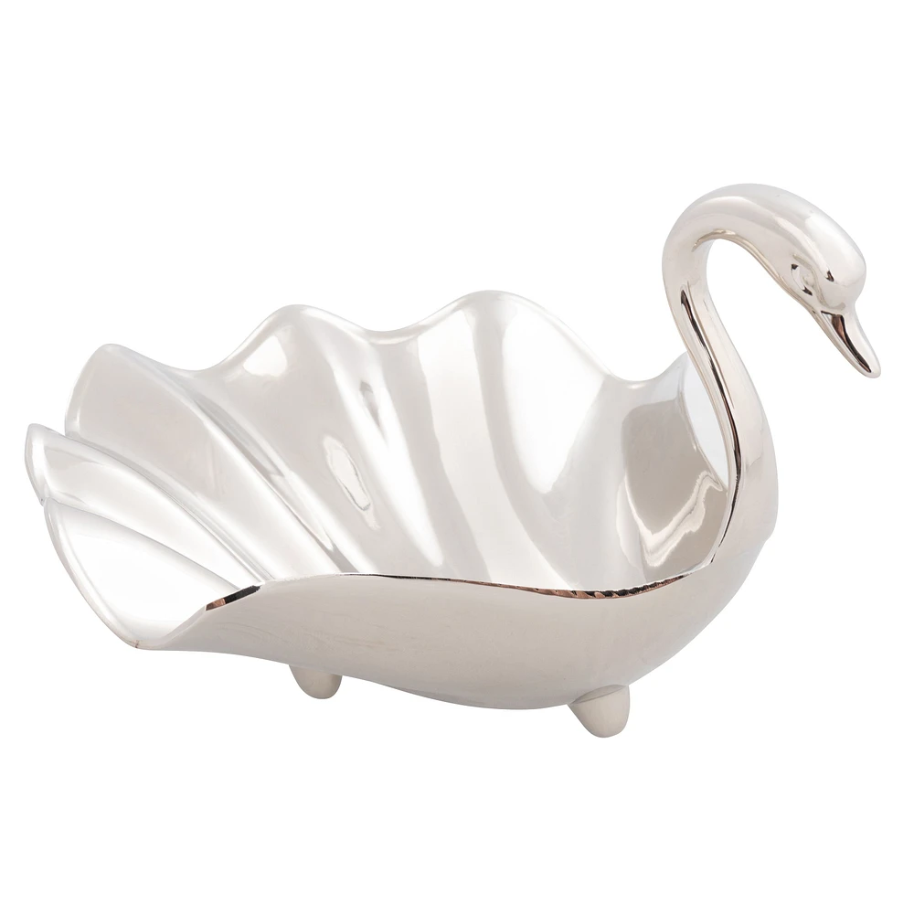 Plat avec cygne par Elegance - 7 po