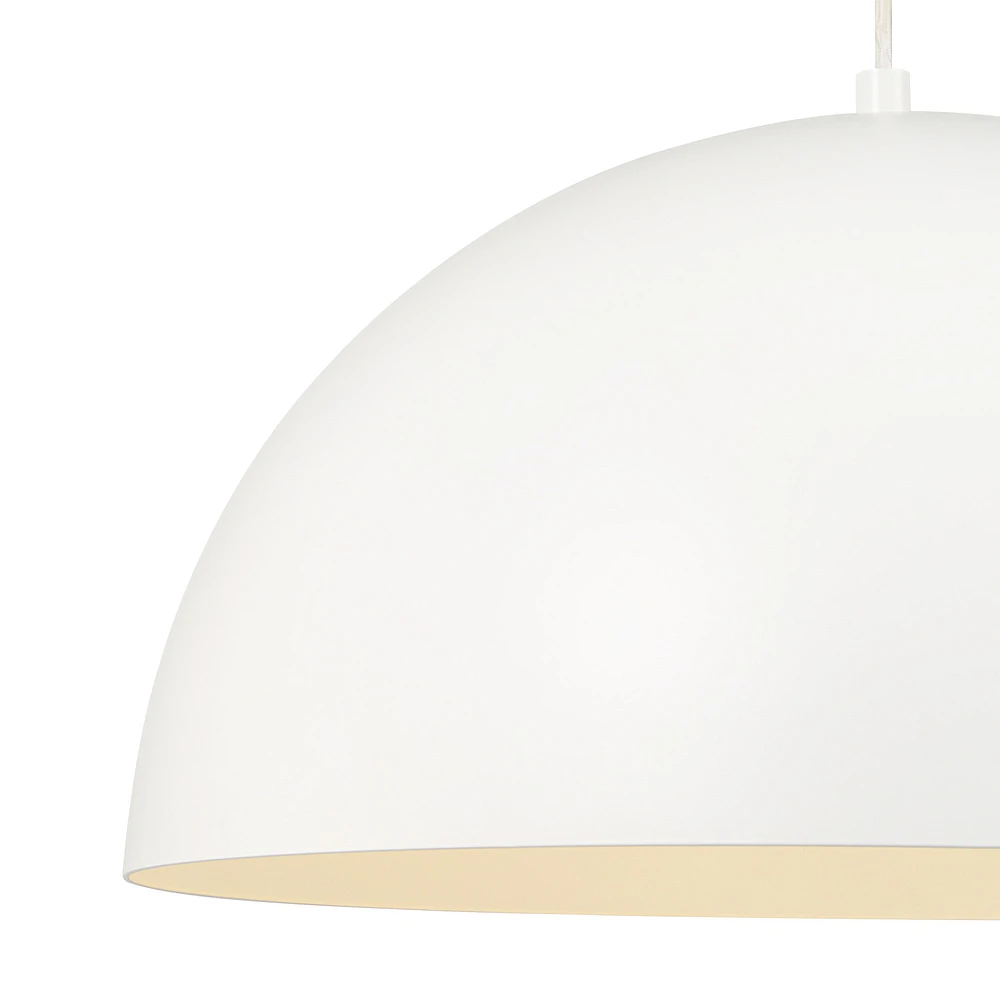 Ozona 27.5" Wide 1-Light Chandelier, Matte Off-White