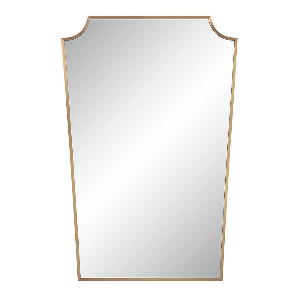 Miroir rectangulaire Brigid en laiton bruni