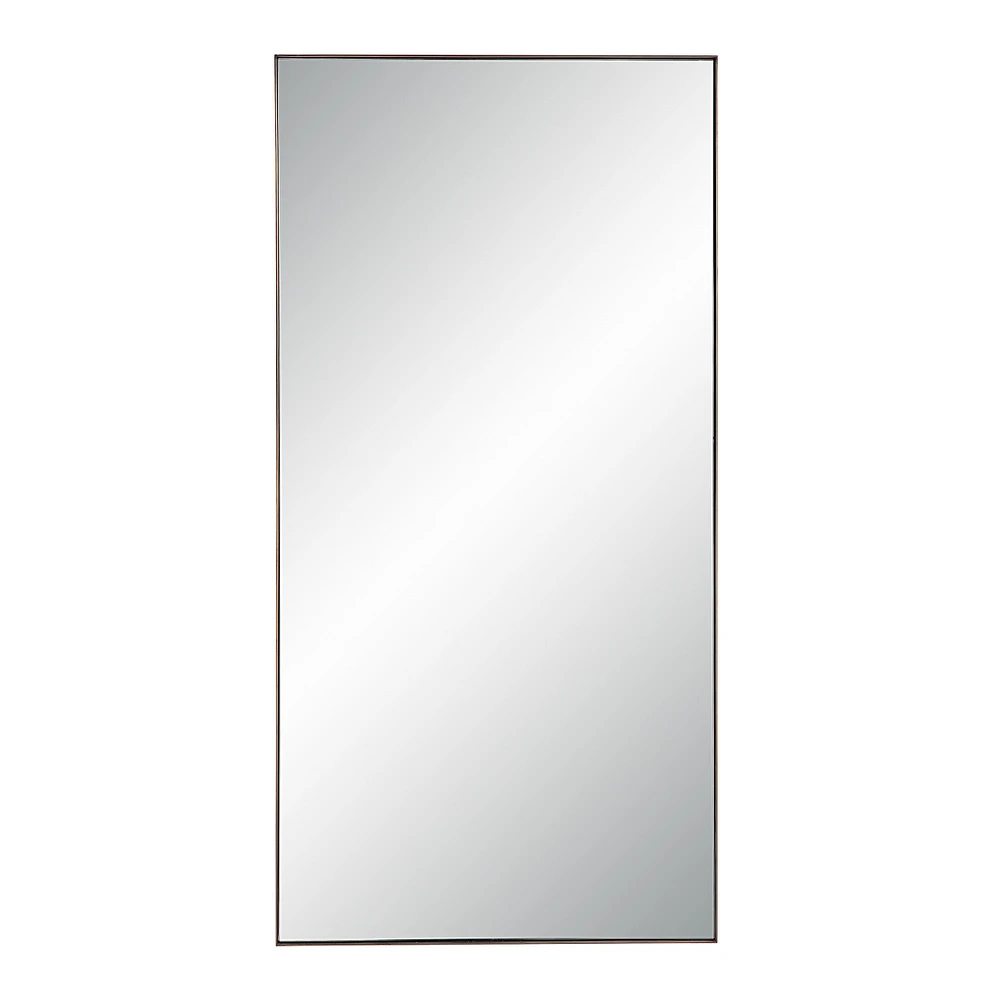 Marigold 60" Tall Rectangular Mirror, Antique Brushed Brass