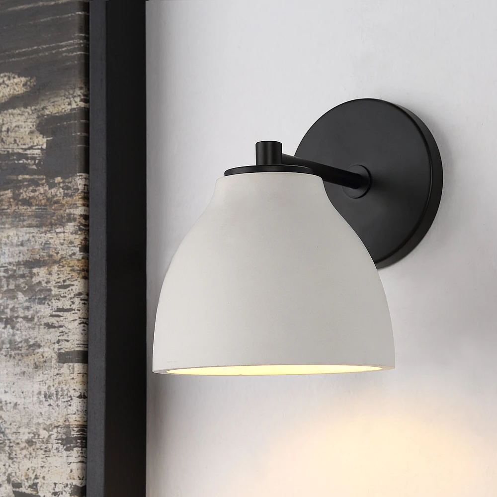 Lena 8.5" Matte Black 1-Light Wall Sconce