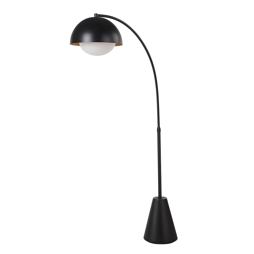 Lampadaire Cooke couleur noir mat avec abat-jour