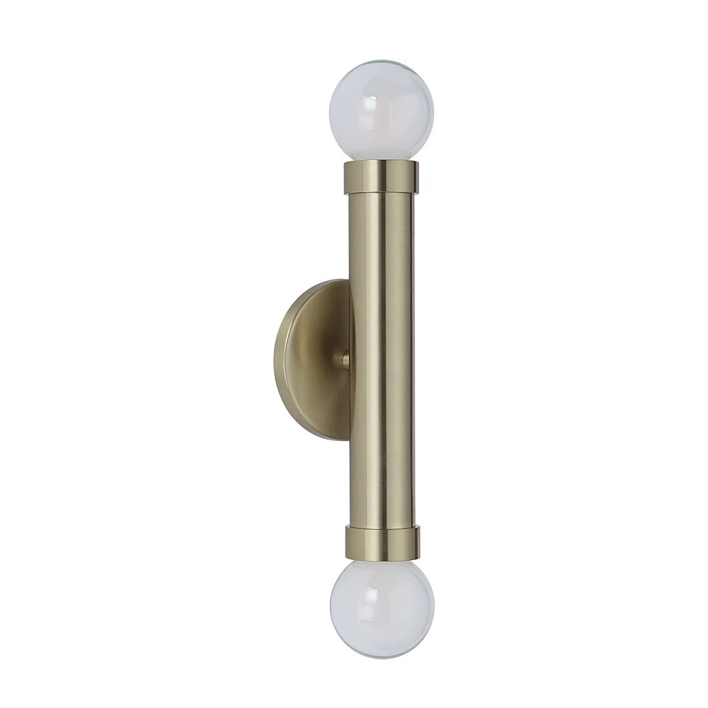 Dasia 12" Burnished Brass 2-Light Wall Sconce