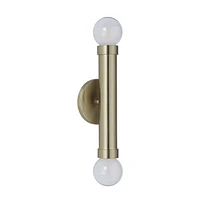 Dasia 12" Burnished Brass 2-Light Wall Sconce