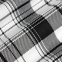 Black Check Flannel Duvet Cover Set