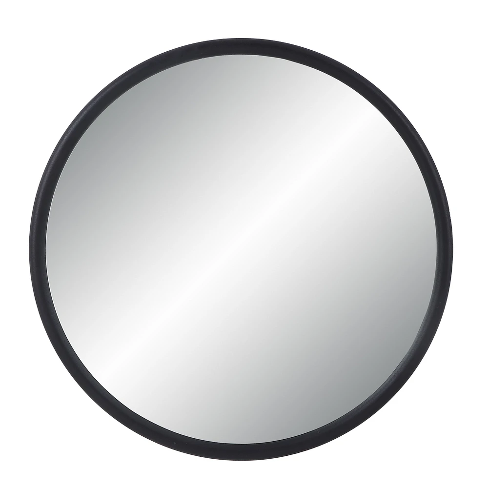 Namur 36" Tall Round Mirror, Matte Black