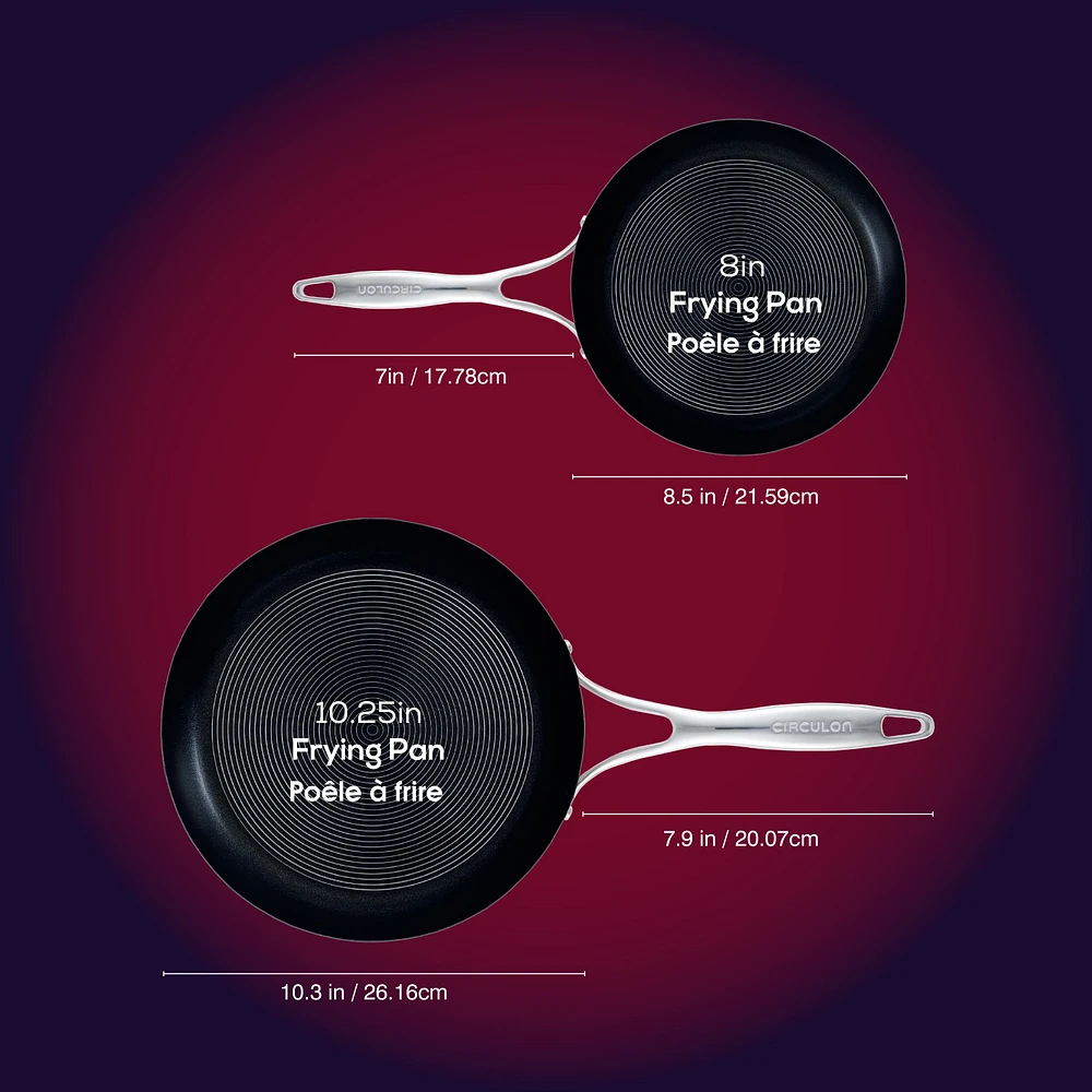 Set of 2 Circulon Steel Shield S-Series Nonstick Pan