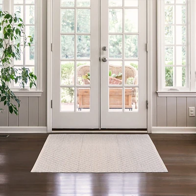 Cotton Casuals Shuttle Weave Rug - Taupe