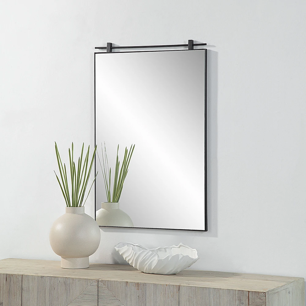 Miroir rectangulaire Titel noir mat