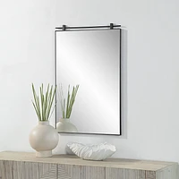 Titel 36" Tall Rectangular Mirror, Matte Black