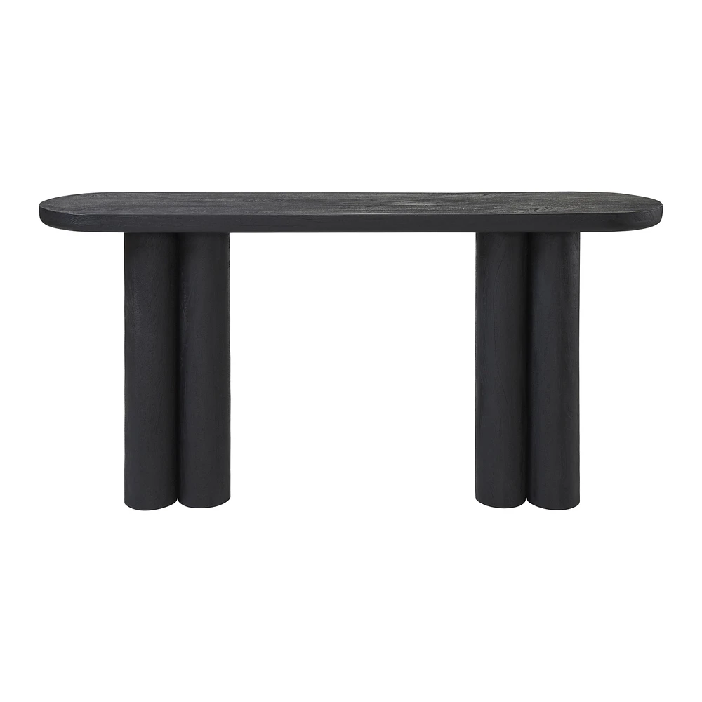 Table console « Dayna » en bois de manguier noir