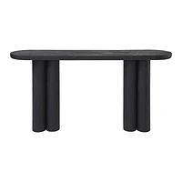 Table console « Dayna » en bois de manguier noir