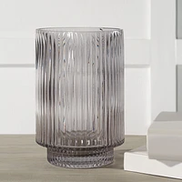 Vase « Amiens » en verre gris