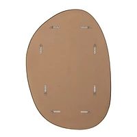 Camona 42" Tall Irregular Rectangular Oval Mirror, Satin Brass