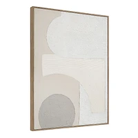 Canberra 48.2" Wide Canvas Art with Wood Frame, Oak