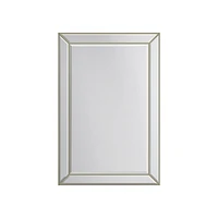 Gale miroir rectangulaire à bord perlé