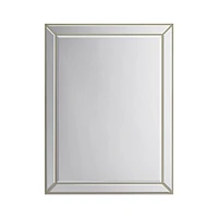 Gale miroir rectangulaire à bord perlé