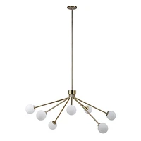 Mundo 46" Wide 7-Light Chandelier, Champagne