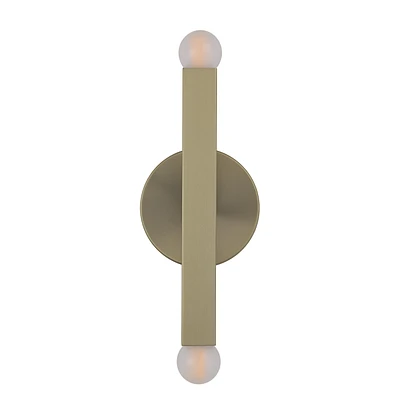 Kassie 11" Burnished Brass 2-Light Wall Sconce