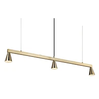 Linea 42" Wide 3-Light Chandelier, Champagne