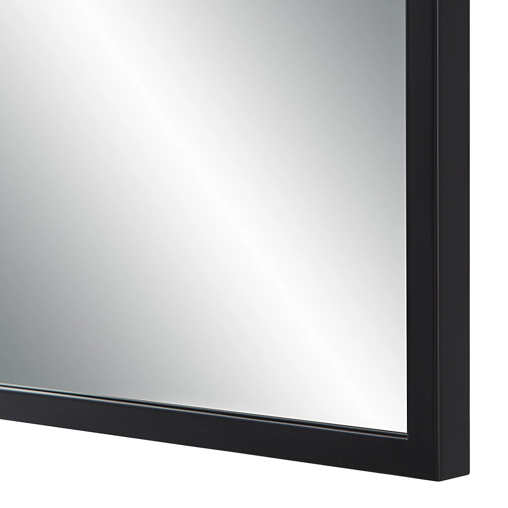 Breda 45" Tall Recatangular Arch Mirror, Matte Black