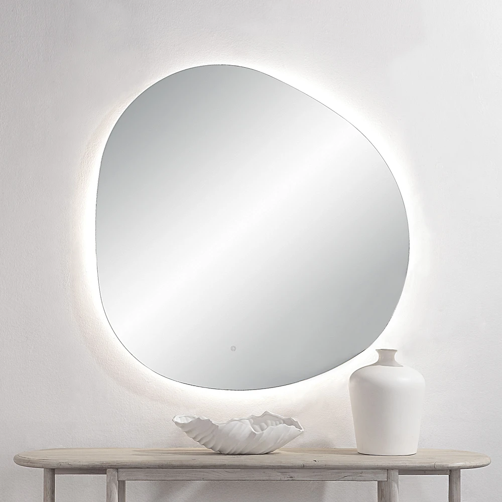 Terni 45" Tall Irregular LED Mirror, Clear