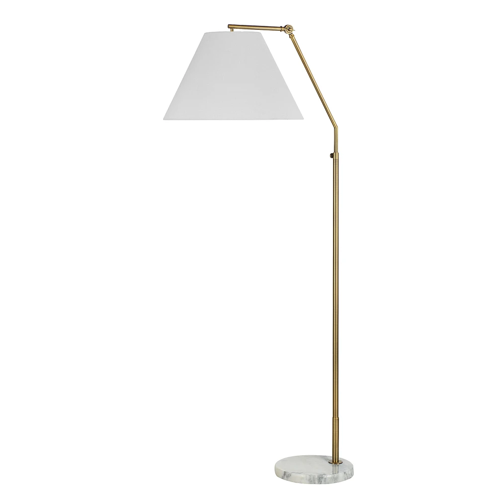 Claire Antqiue Brushed Brass Floor Lamp