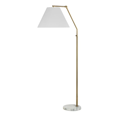 Claire Antqiue Brushed Brass Floor Lamp