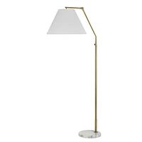 Lampadaire Claire en fer et laiton brossé antique