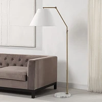 Lampadaire Claire en fer et laiton brossé antique