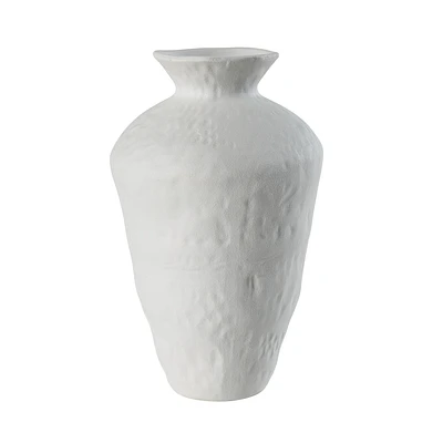 Vase « Melton » en céramique blanc