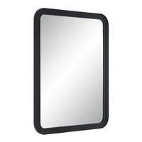 Miroir rectangulaire Nolana texturé noir mat